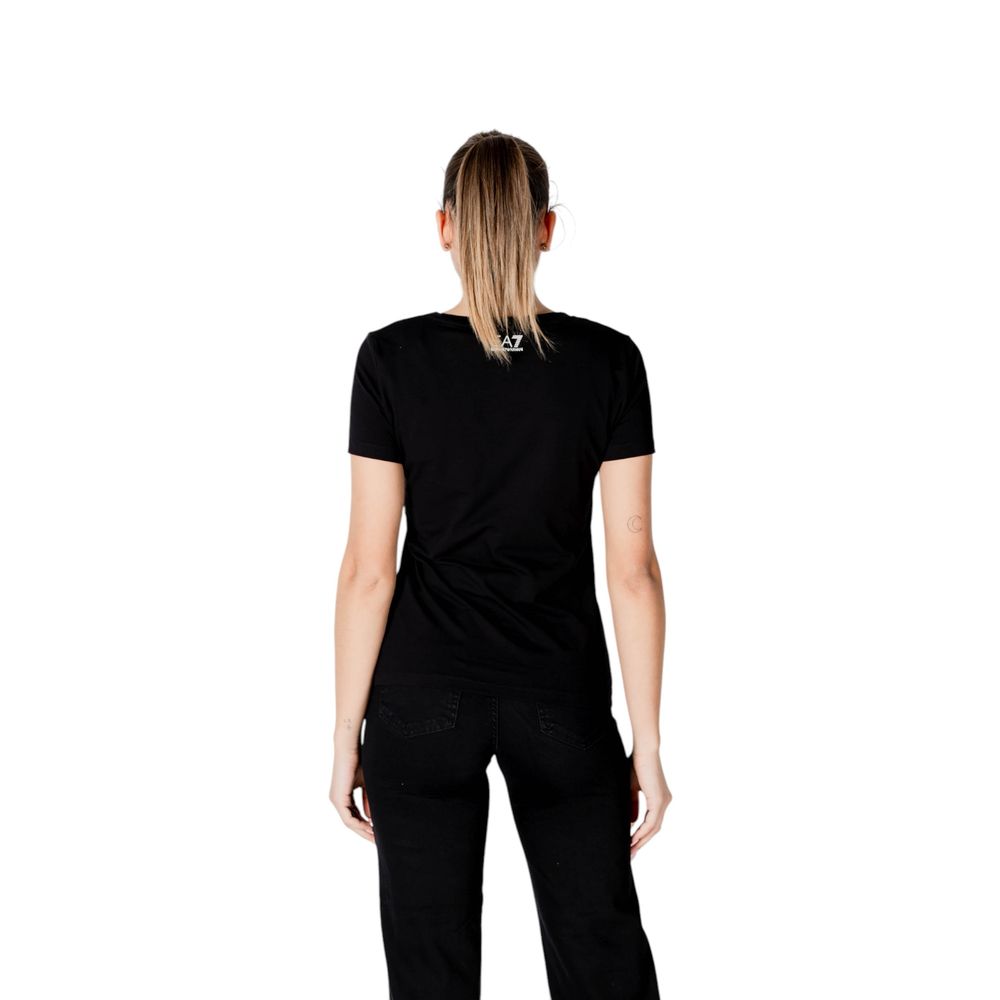 EA7 Emporio Armani Black Cotton T-Shirt | Regal Royce