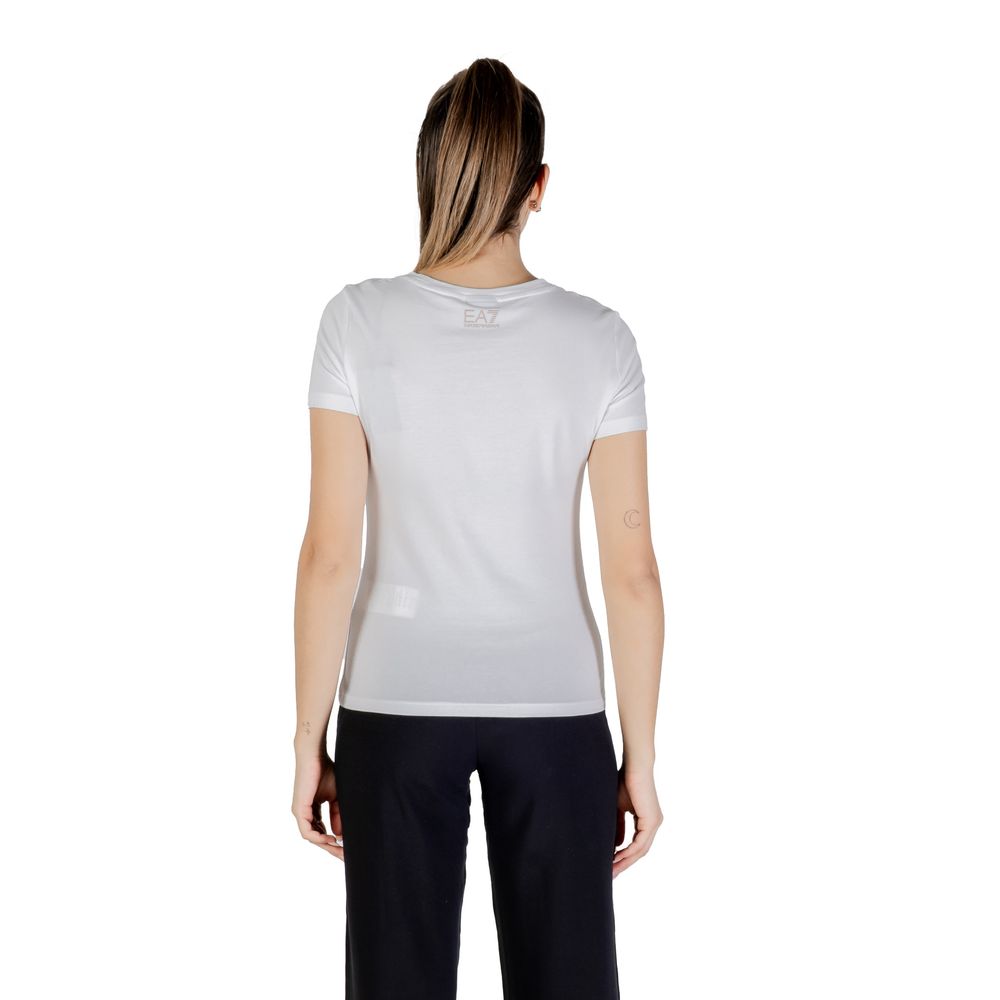 EA7 Emporio Armani White Cotton T-Shirt | Regal Royce