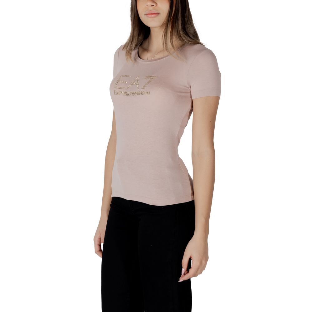 EA7 Emporio Armani Pink Modal T-Shirt | Regal Royce
