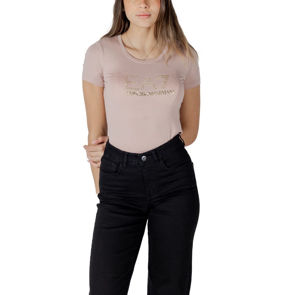 EA7 Emporio Armani Pink Modal T-Shirt | Regal Royce