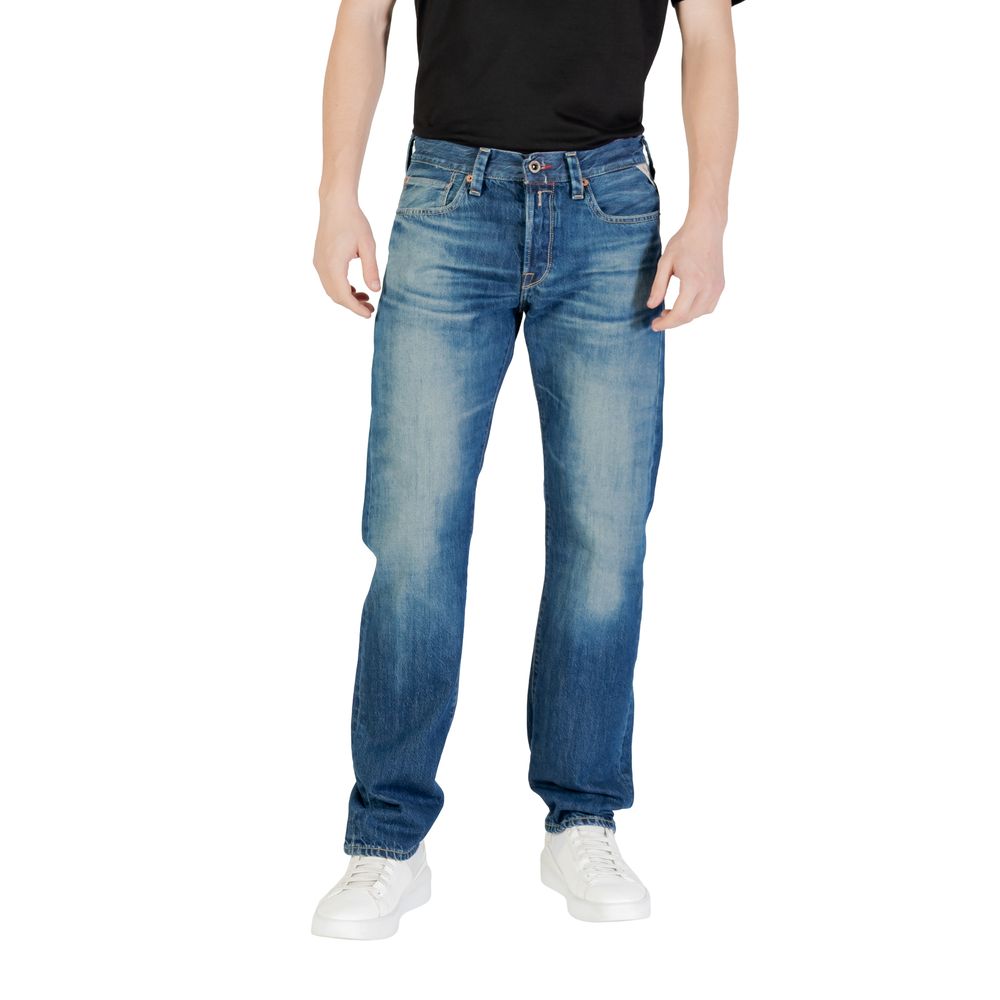 Replay Blue Cotton Relaxed Fit Jeans | Regal Royce