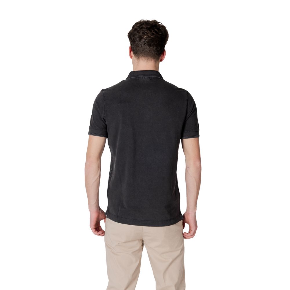 Replay Black Cotton Polo Shirt | Regal Royce
