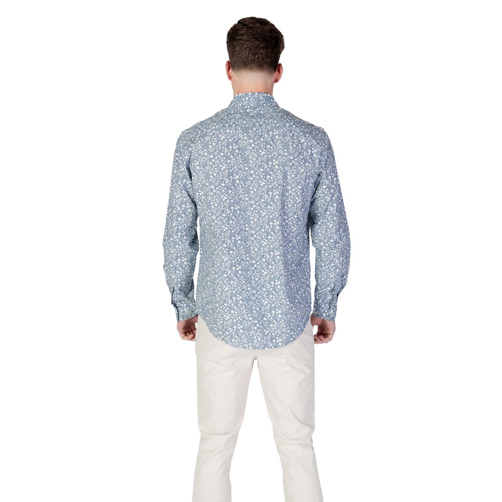 Replay Light Blue Cotton Pattern Shirt | Regal Royce