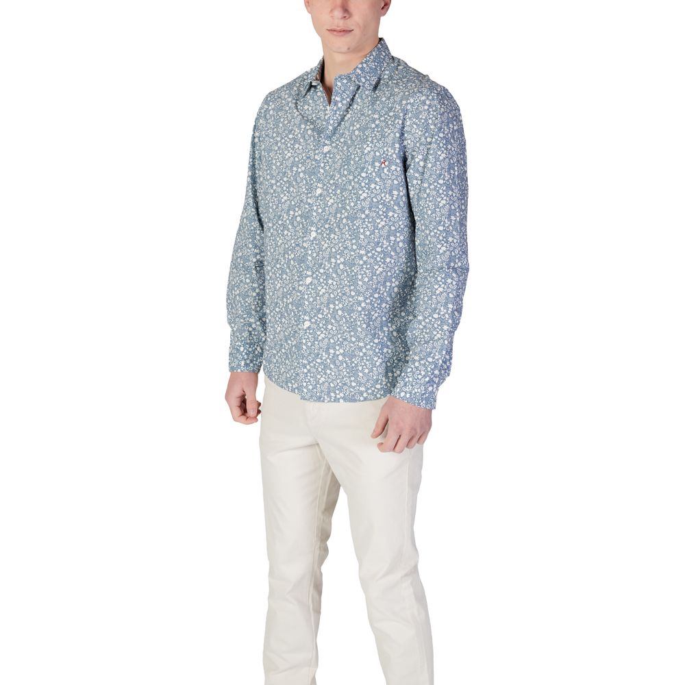 Replay Light Blue Cotton Pattern Shirt | Regal Royce