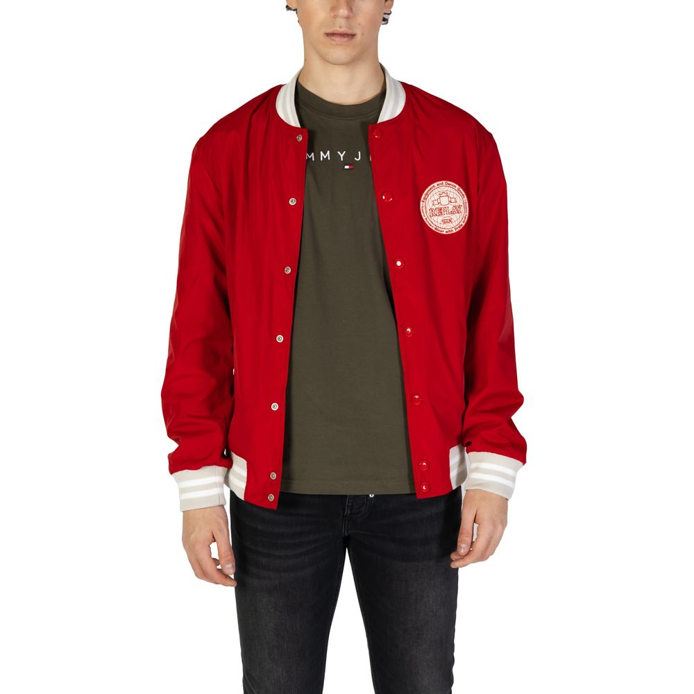 Replay Red Cotton Bomber | Regal Royce