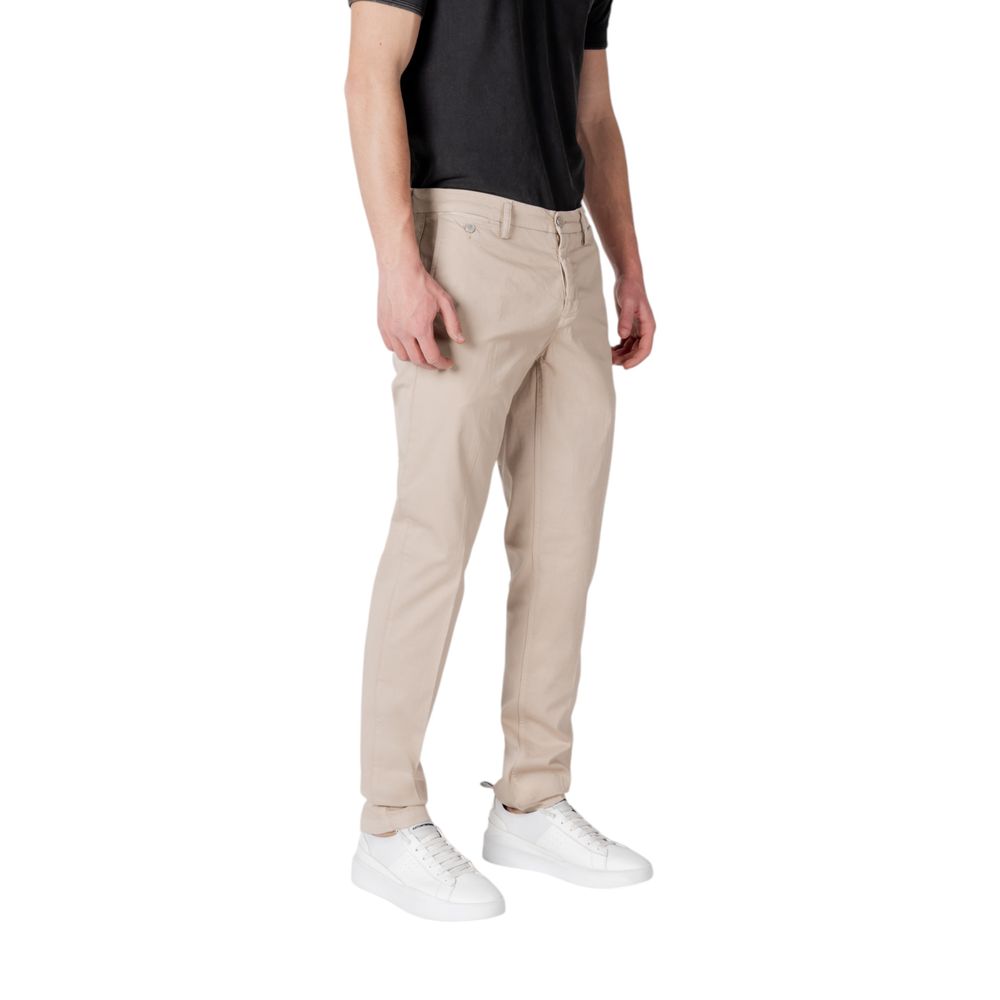 Replay Beige Cotton Casual Pants | Regal Royce