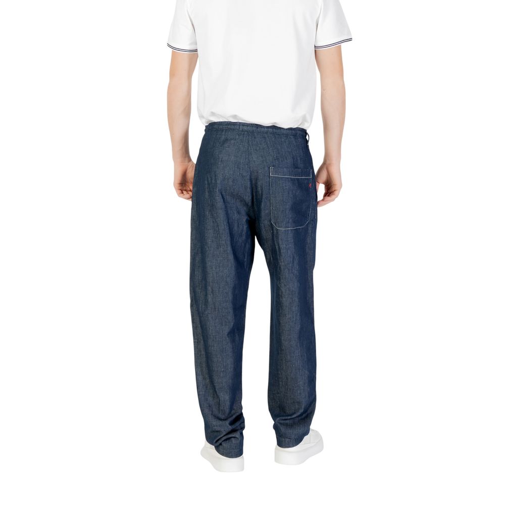 Replay Blue Cotton Casual Pants | Regal Royce