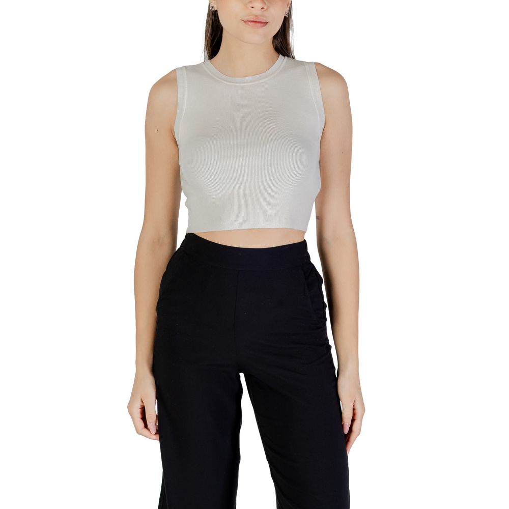 Jacqueline De Yong White Viscose Tank Tops | Regal Royce