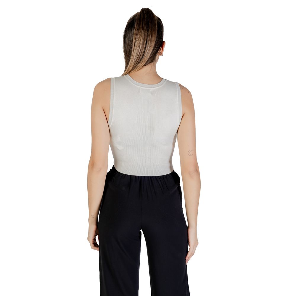 Jacqueline De Yong White Viscose Tank Tops | Regal Royce