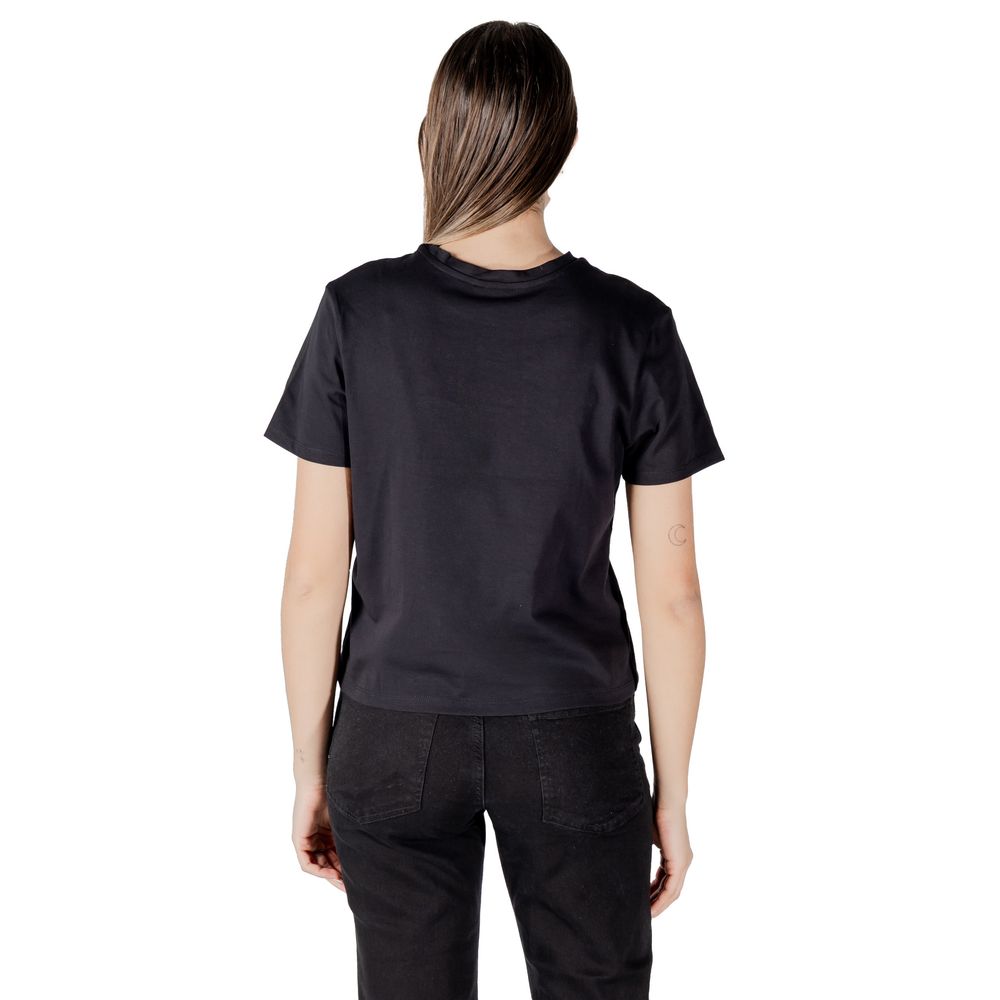 Jacqueline De Yong Black Cotton T-Shirt | Regal Royce