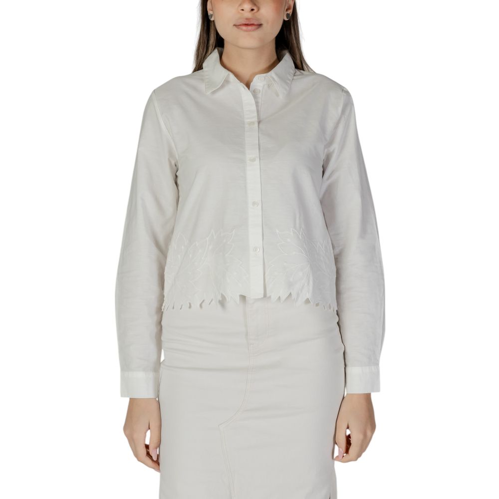 Jacqueline De Yong White Cotton Blouse | Regal Royce
