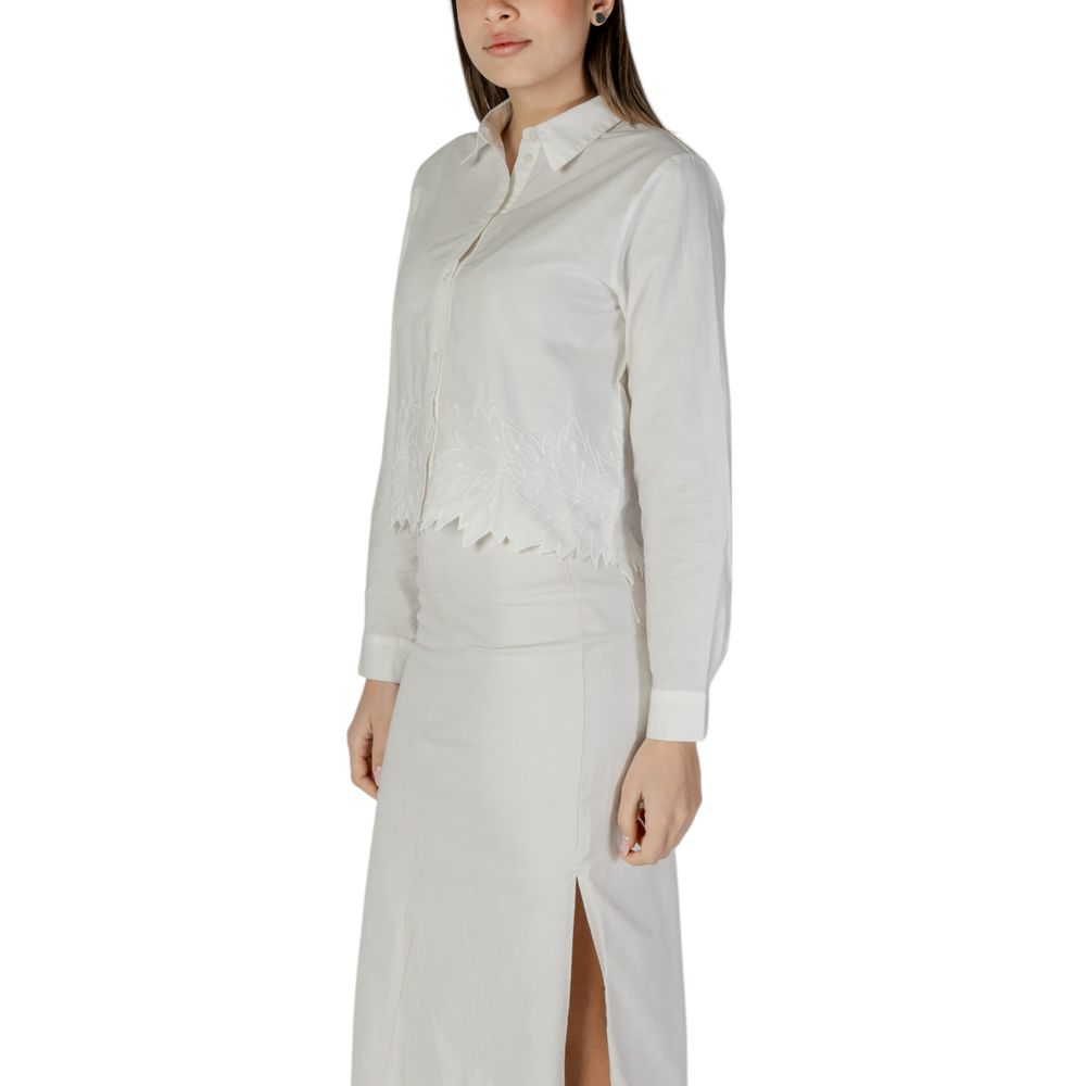 Jacqueline De Yong White Cotton Blouse | Regal Royce