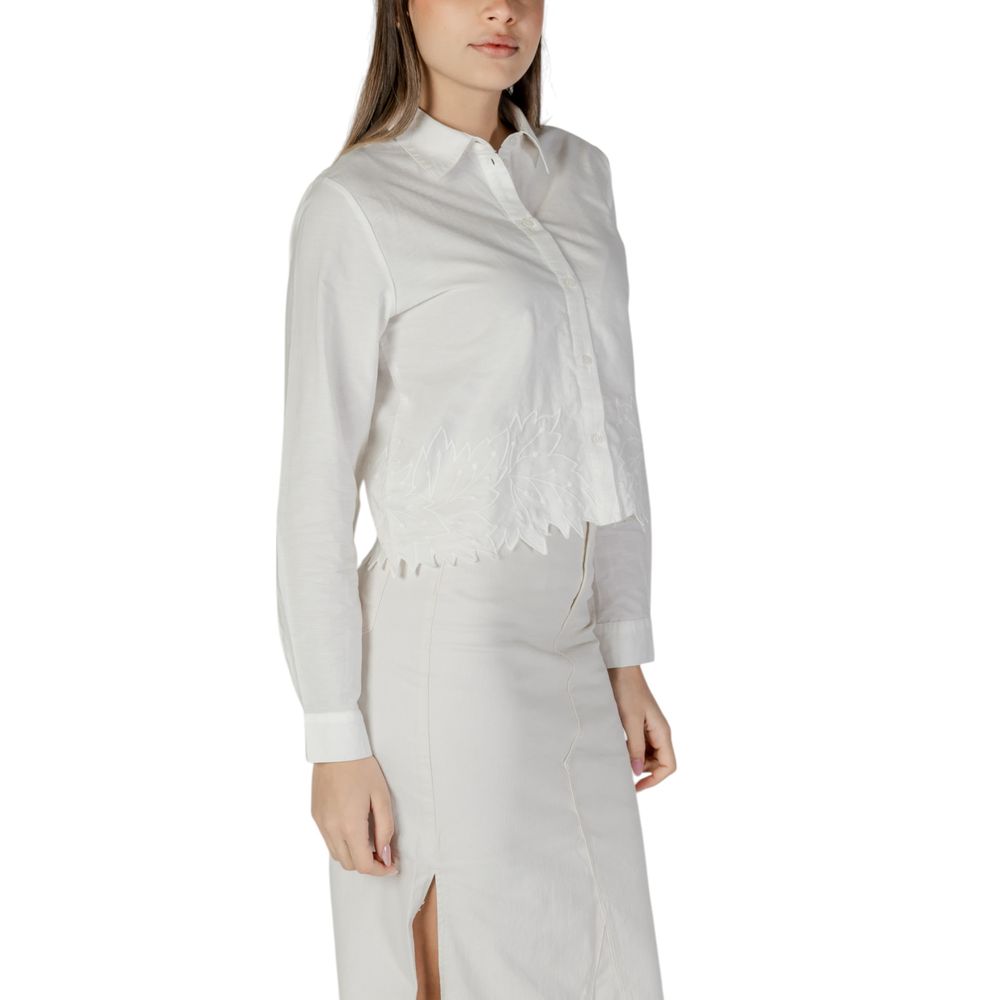 Jacqueline De Yong White Cotton Blouse | Regal Royce