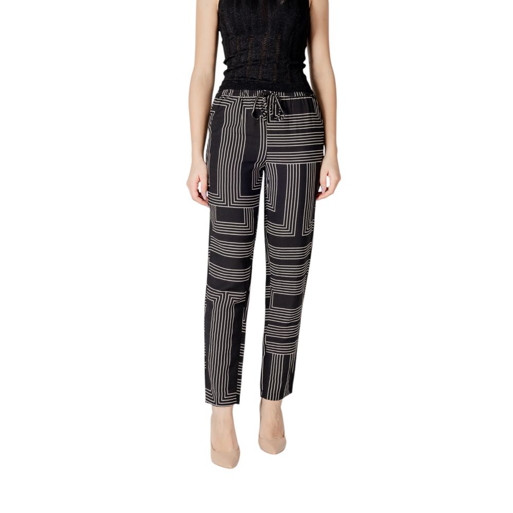 Jacqueline De Yong Black Viscose Pants | Regal Royce