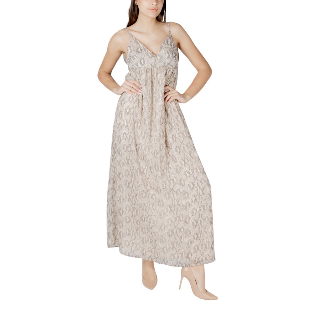 Only Beige Recycled Polyester Long Dress | Regal Royce