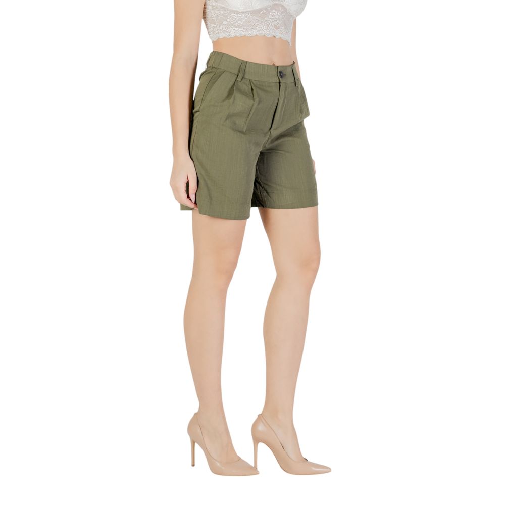 Only Green Viscose Bermuda Shorts | Regal Royce