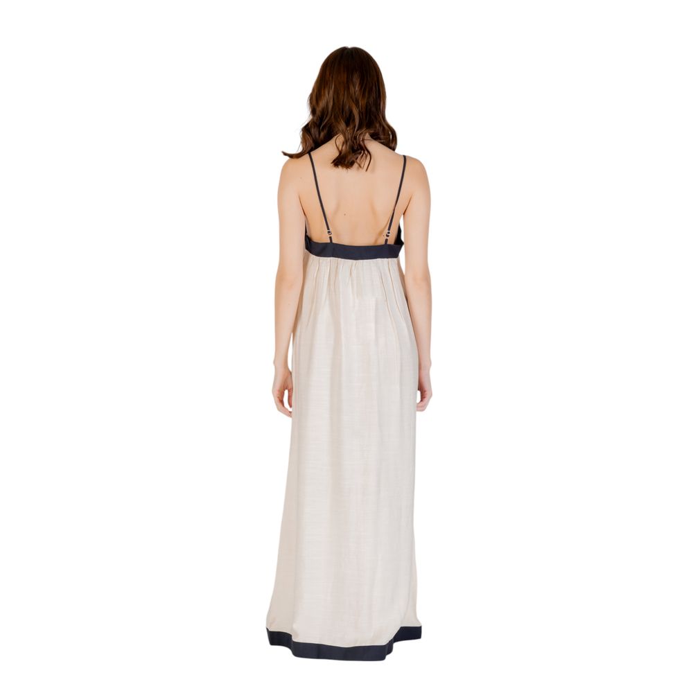 Vero Moda Beige Nylon Long Dress | Regal Royce