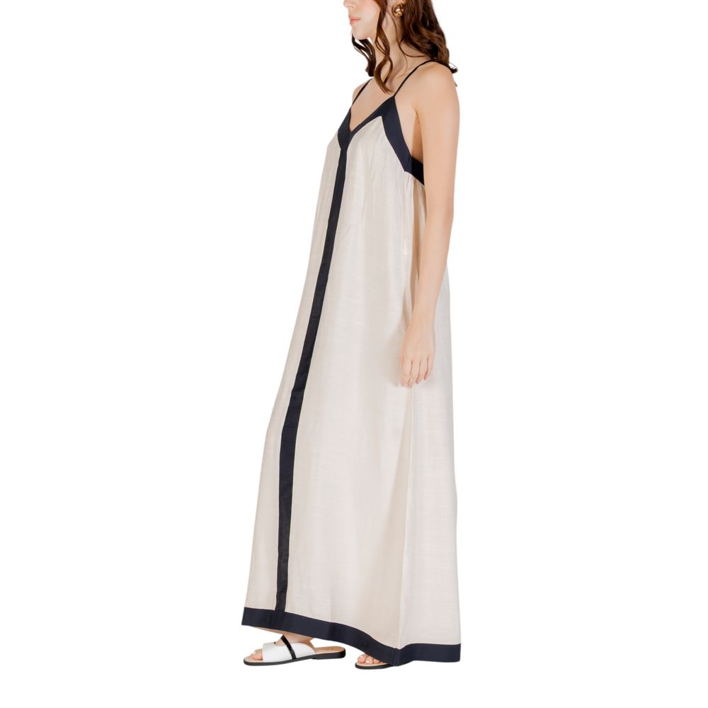 Vero Moda Beige Nylon Long Dress | Regal Royce
