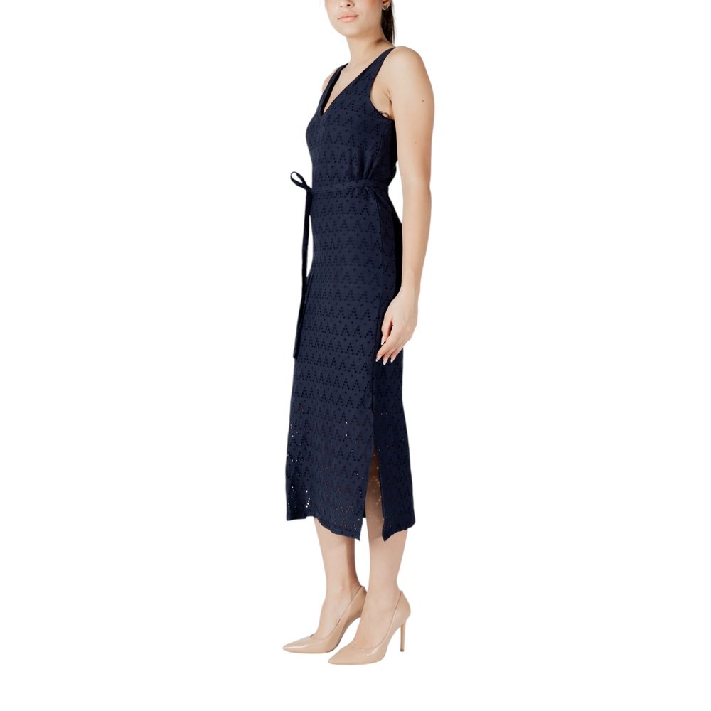 Vila Clothes Blue Recycled Polyester Midi Dress | Regal Royce