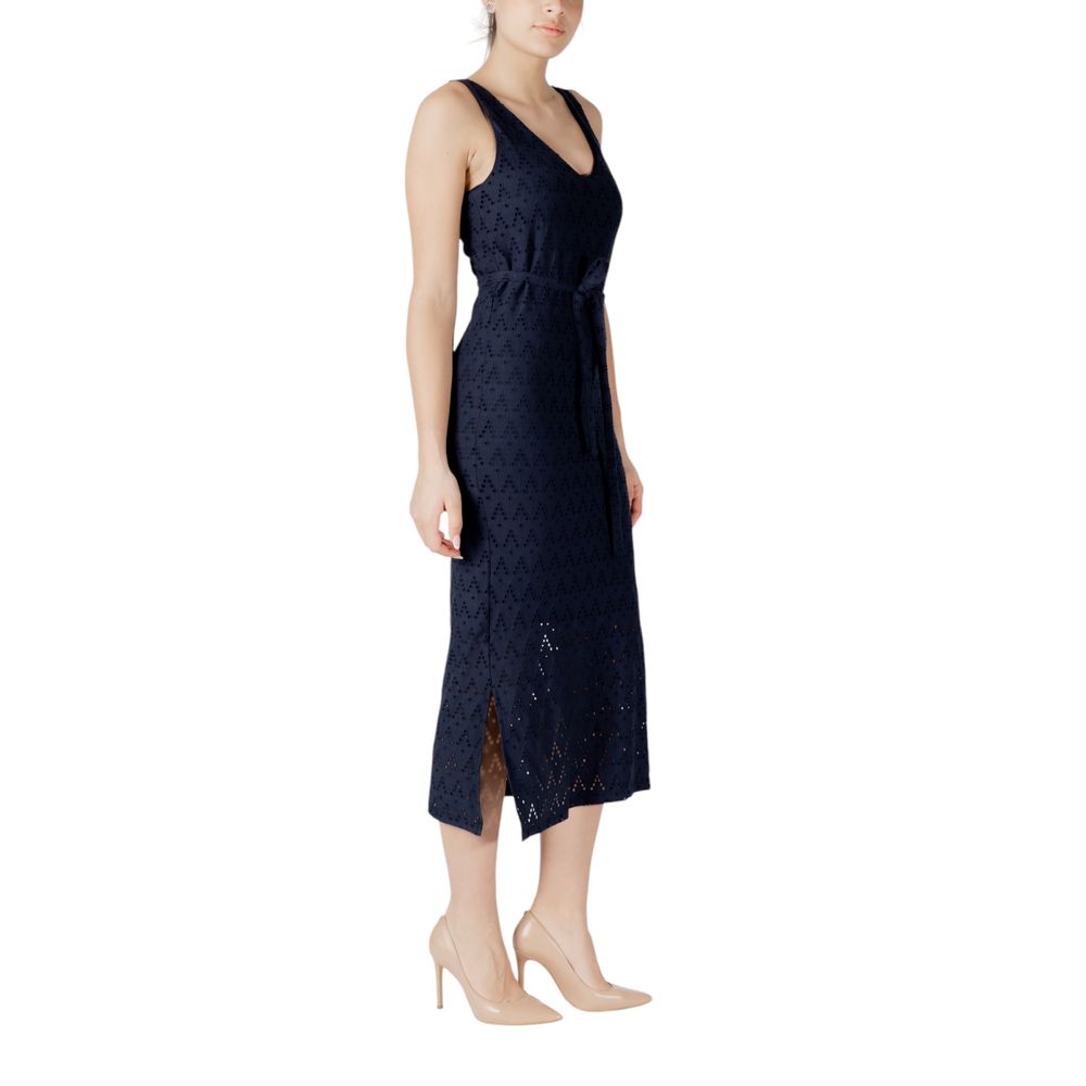 Vila Clothes Blue Recycled Polyester Midi Dress | Regal Royce