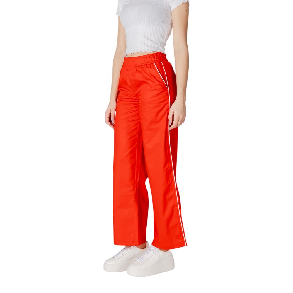 Only Red Cotton Casual Pants | Regal Royce