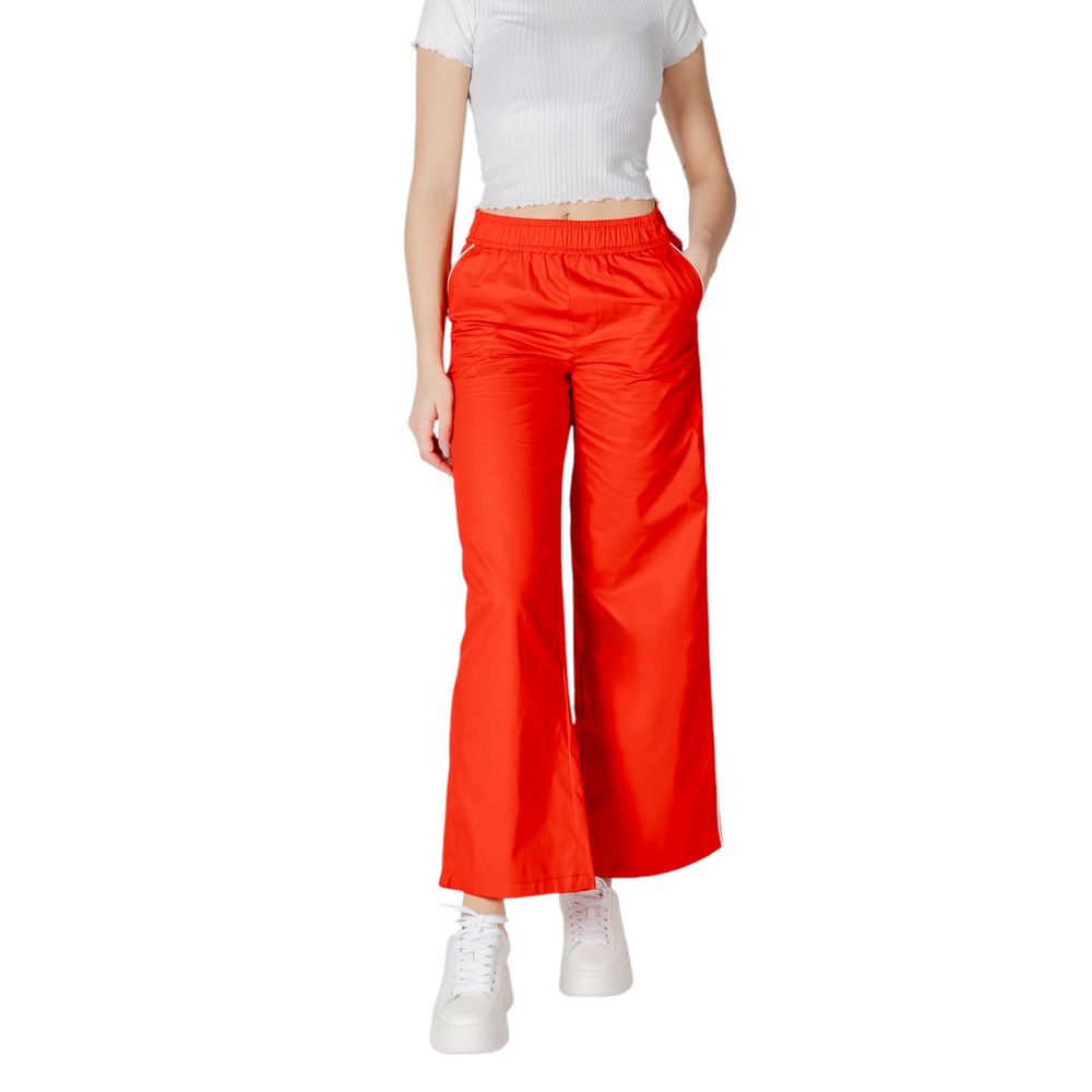 Only Red Cotton Casual Pants | Regal Royce