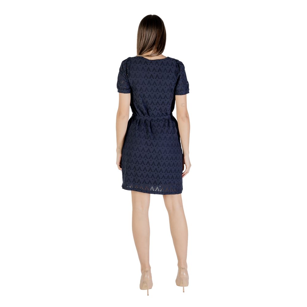 Vila Clothes Blue Recycled Polyester Short Dress | Regal Royce