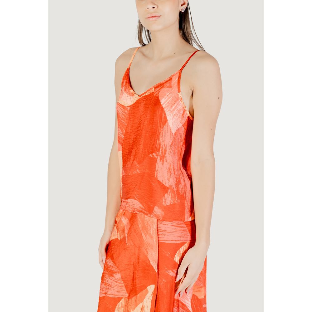 Vila Clothes Red Polyamide Top