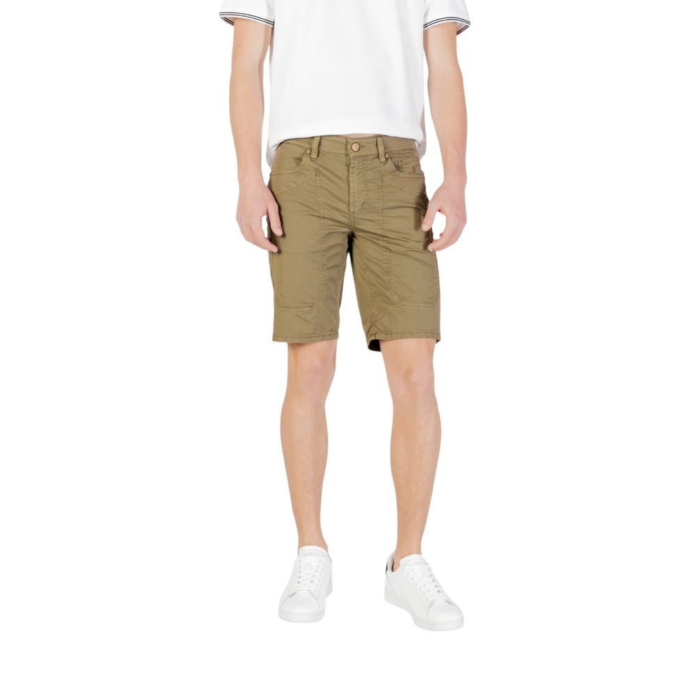 Jeckerson Green Cotton Bermuda Shorts | Regal Royce