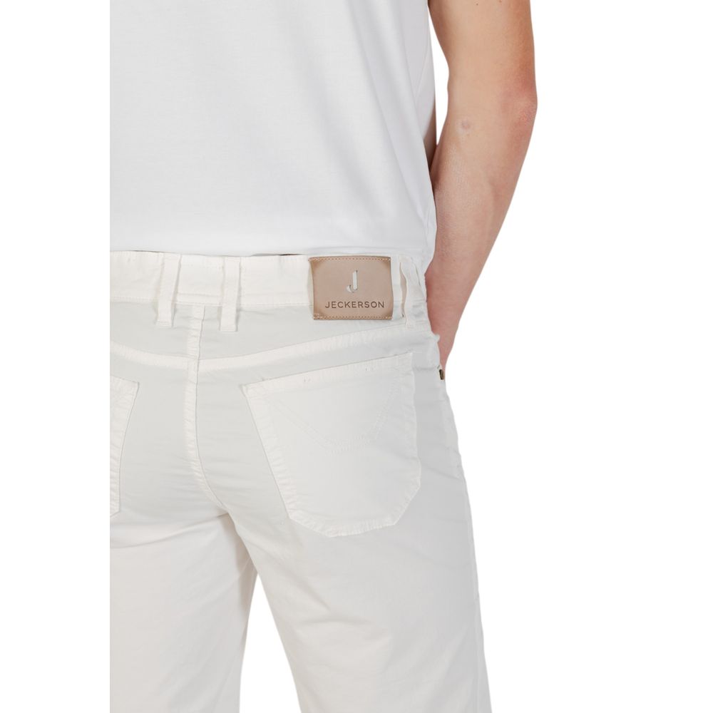 Jeckerson White Cotton Bermuda Shorts | Regal Royce