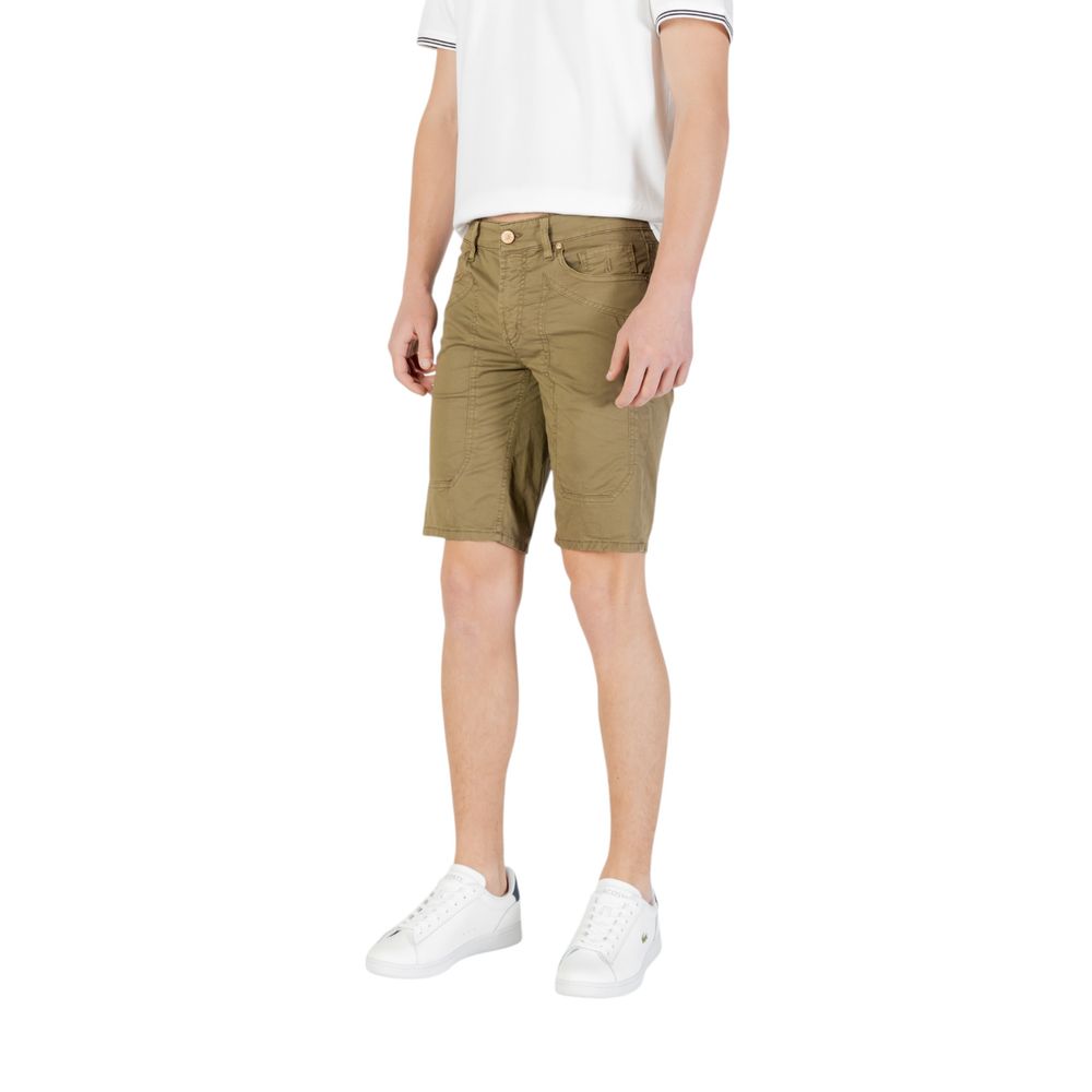 Jeckerson Green Cotton Bermuda Shorts | Regal Royce