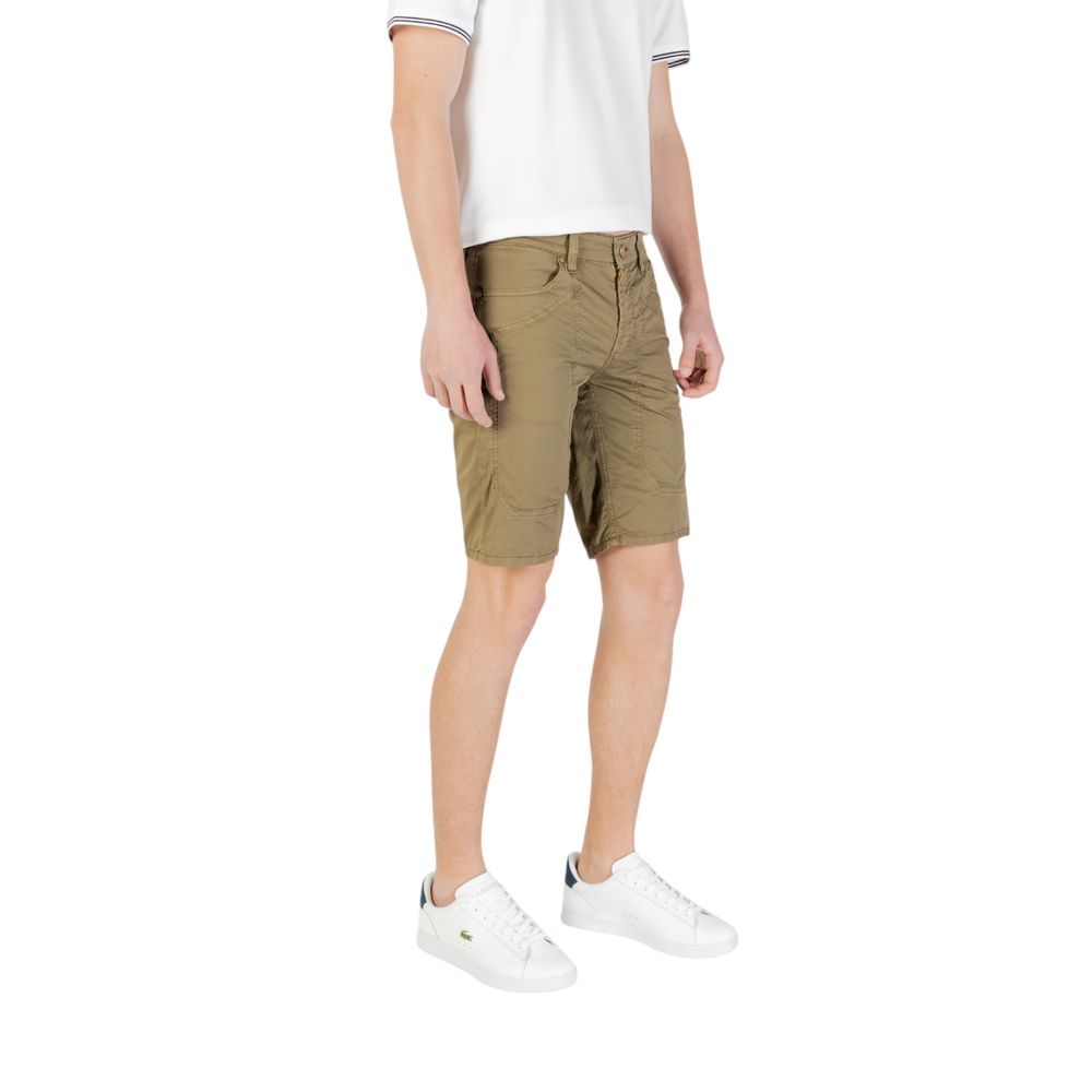 Jeckerson Green Cotton Bermuda Shorts | Regal Royce