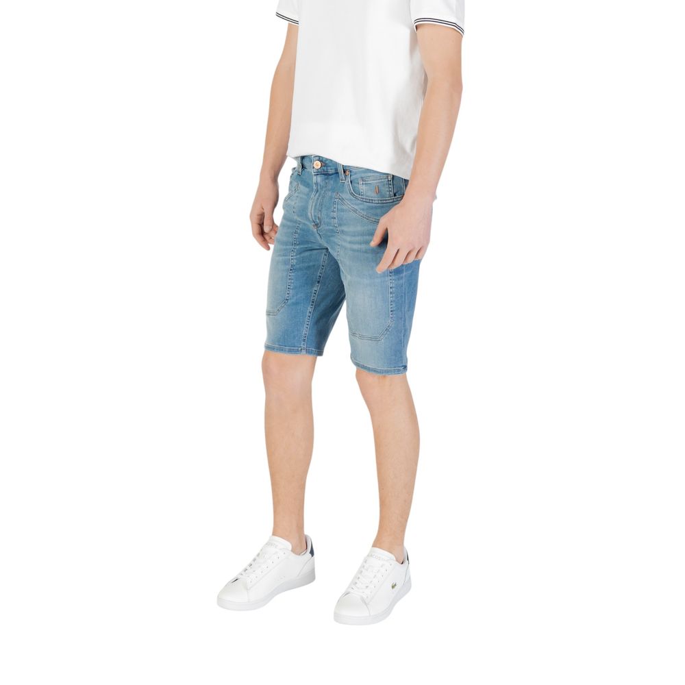 Jeckerson Light Blue Cotton Bermuda Shorts | Regal Royce