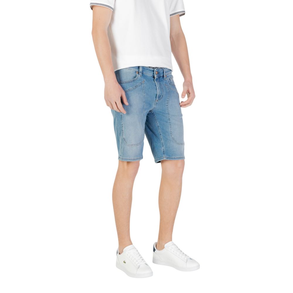 Jeckerson Light Blue Cotton Bermuda Shorts | Regal Royce