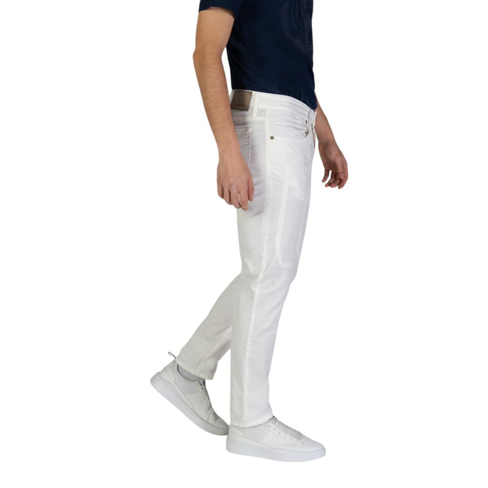 Jeckerson White Cotton Skinny Pants | Regal Royce