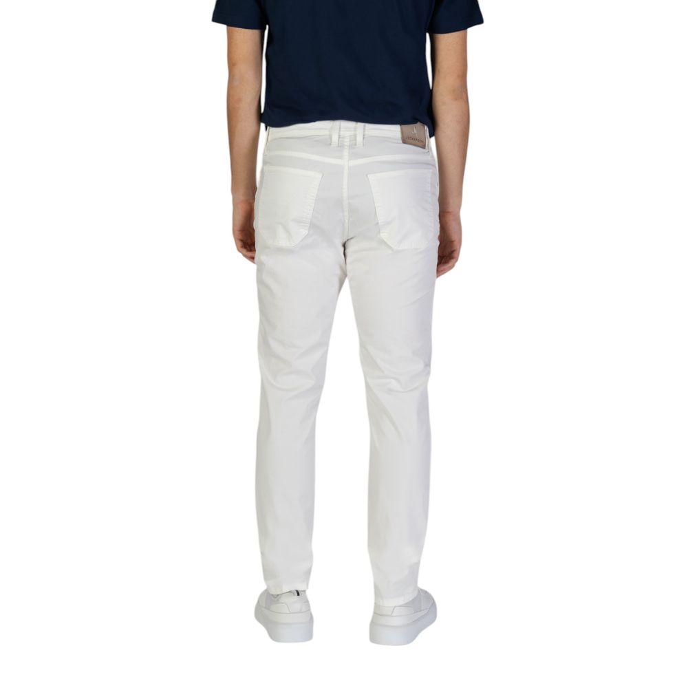Jeckerson White Cotton Skinny Pants | Regal Royce
