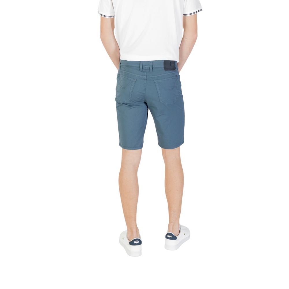Jeckerson Blue Cotton Bermuda Shorts | Regal Royce