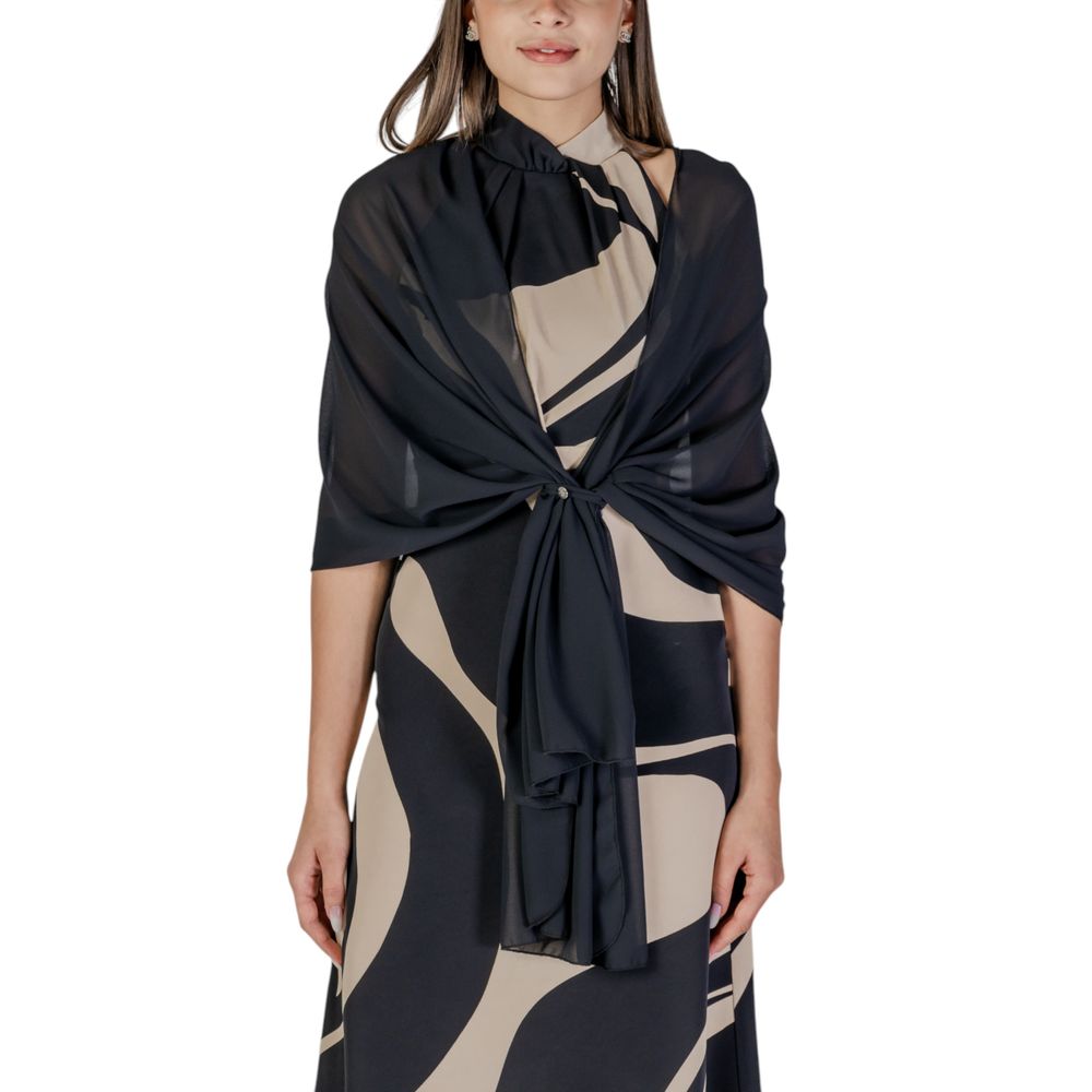 Rinascimento Black Polyester Scarf | Regal Royce