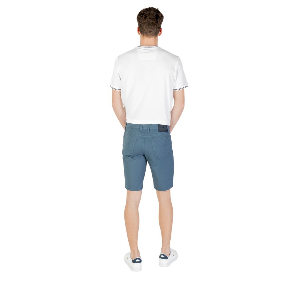 Jeckerson Blue Cotton Bermuda Shorts | Regal Royce