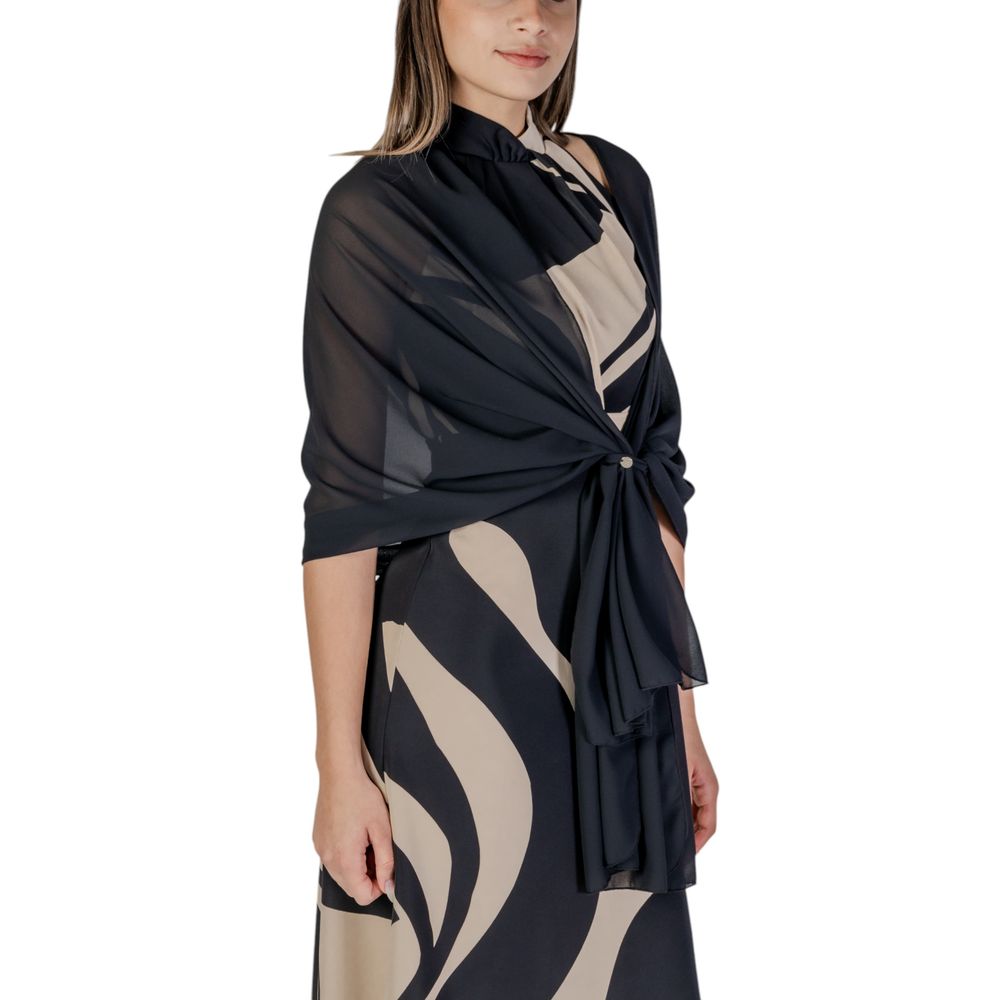 Rinascimento Black Polyester Scarf | Regal Royce
