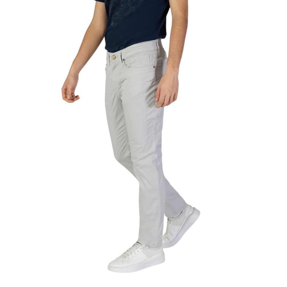 Jeckerson Gray Cotton Skinny Pants | Regal Royce