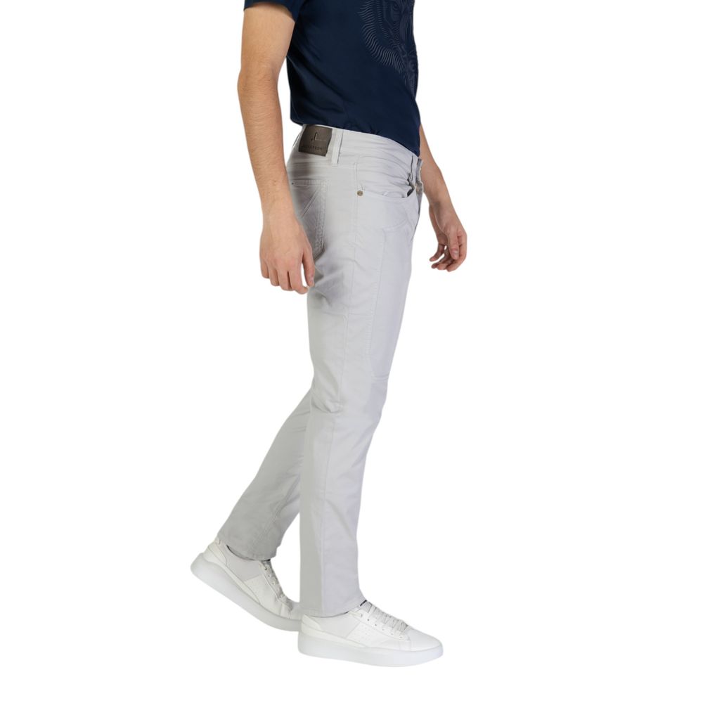 Jeckerson Gray Cotton Skinny Pants | Regal Royce