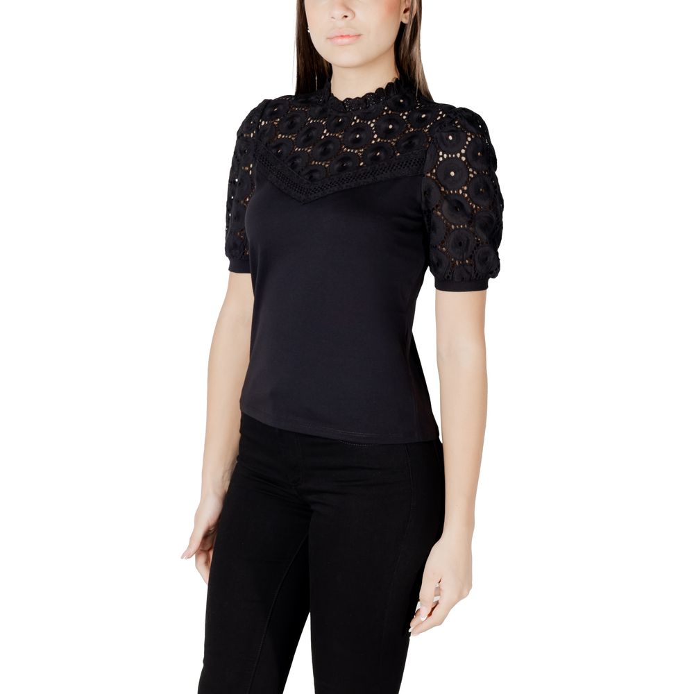 Morgan De Toi Black Cotton T-Shirt