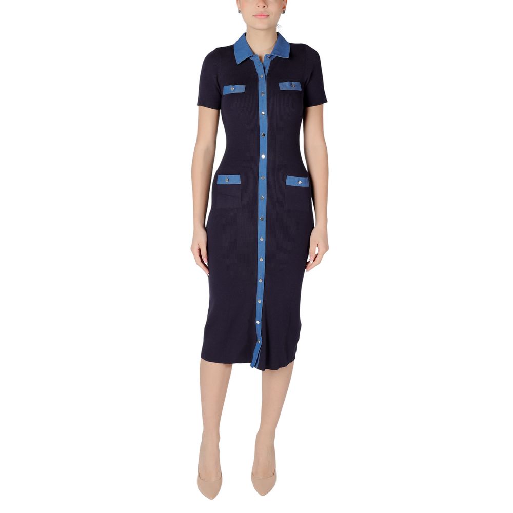 Morgan De Toi Blue Viscose Long Dress | Regal Royce