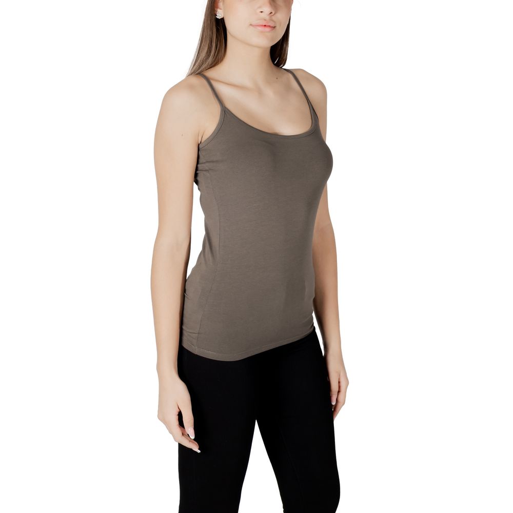 Morgan De Toi Green Cotton Tank Tops | Regal Royce