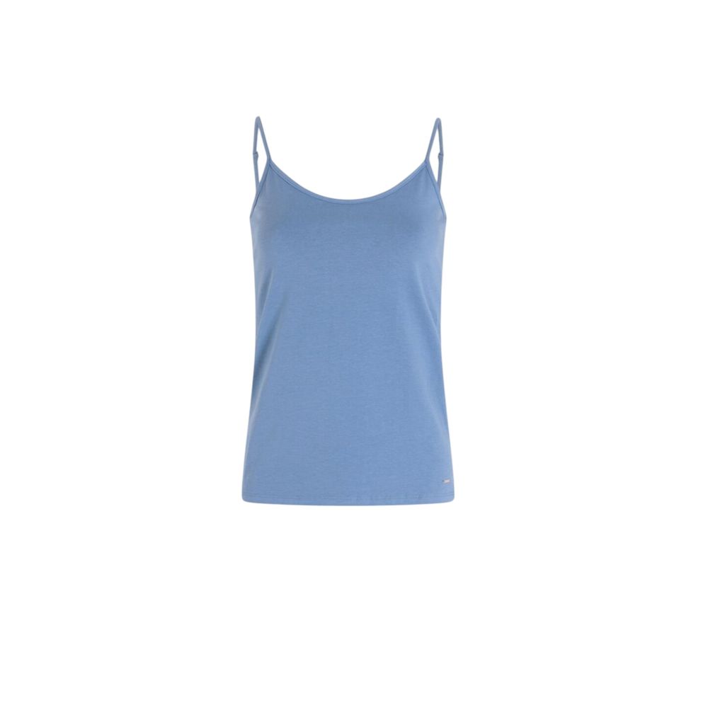 Morgan De Toi Blue Cotton Tank Tops | Regal Royce