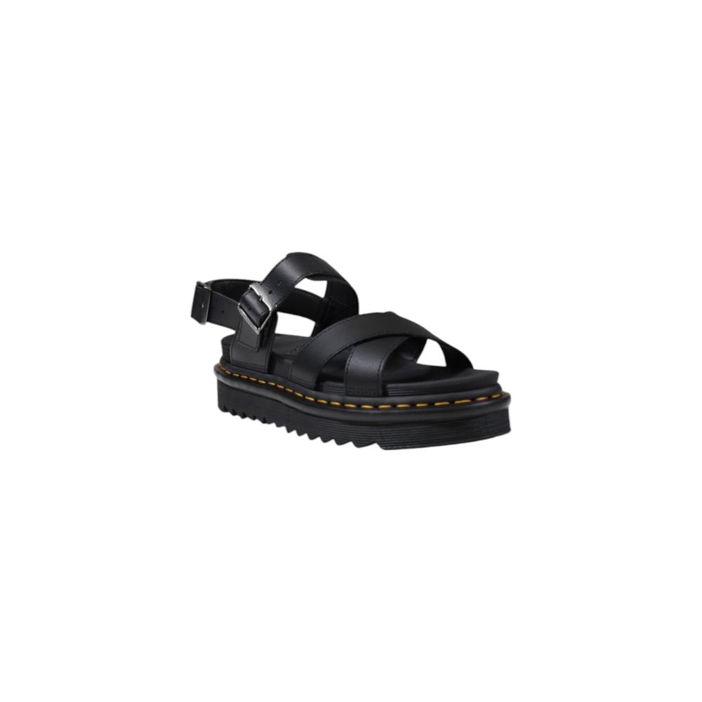 Dr. Martens Black Leather Flat Sandals | Regal Royce