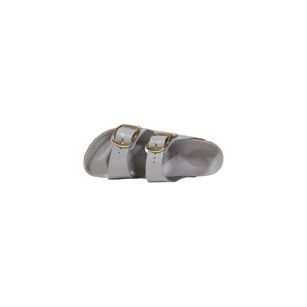 Birkenstock Gray Leather Slippers | Regal Royce