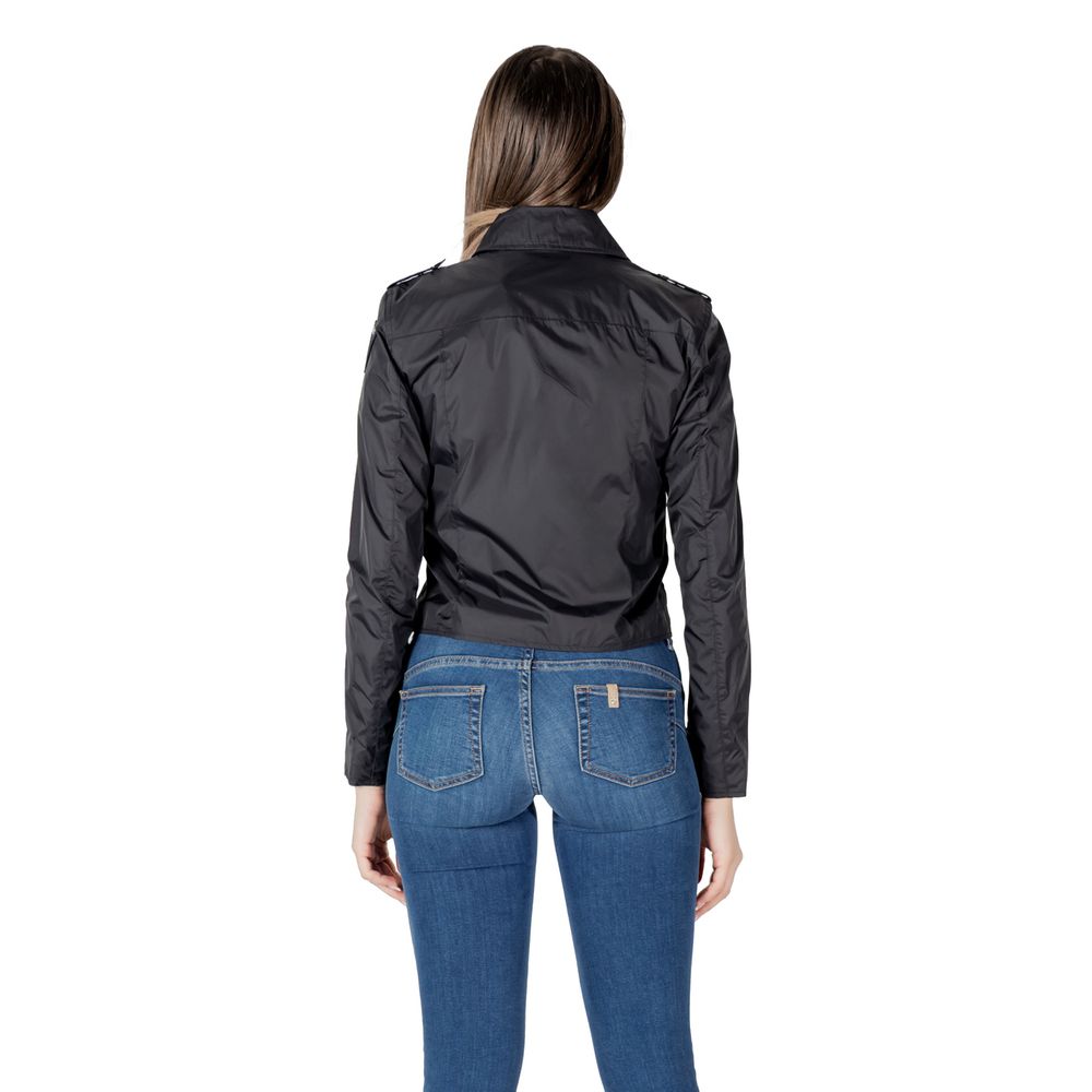 Blauer Black Polyamide Biker Jacket | Regal Royce