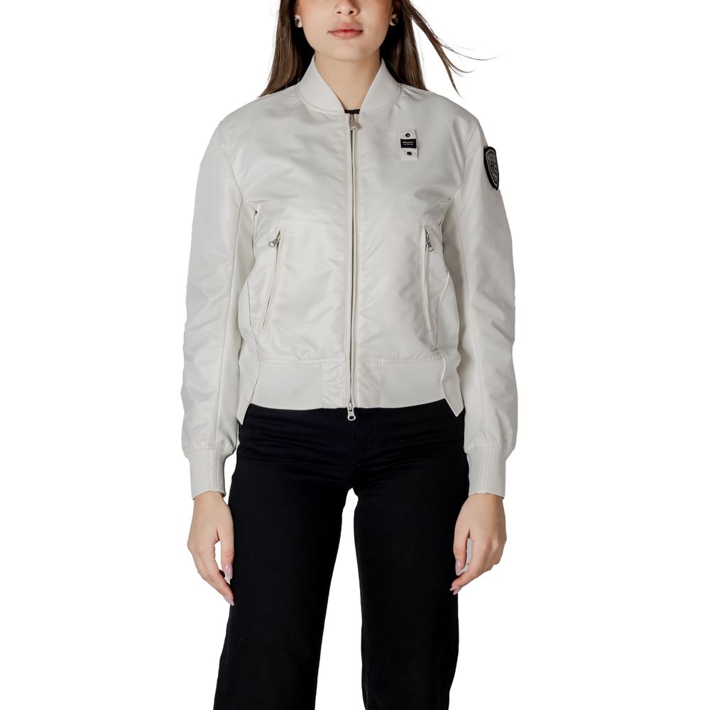 Blauer White Polyamide Bomber | Regal Royce